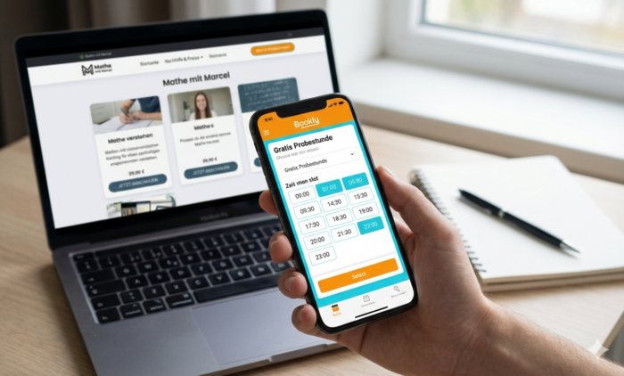 Echtzeit-Online-Terminbuchung für flexible Mathenachhilfe-Stunden