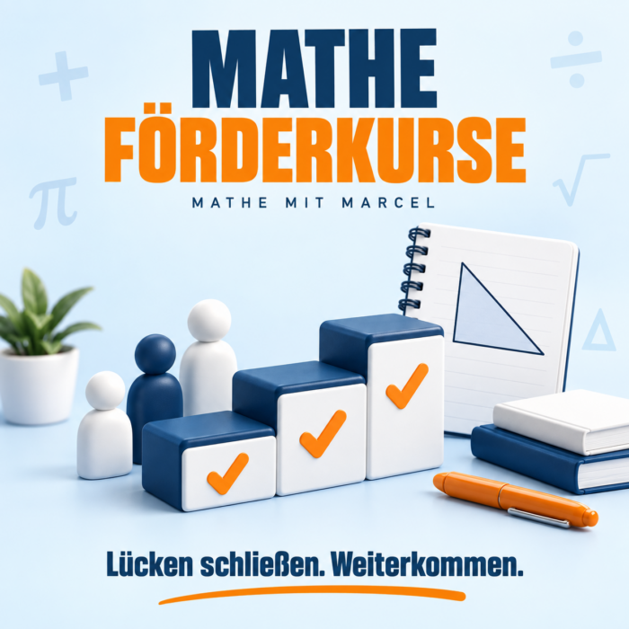 Förderkurse 1 Mathe-Förderkurse: Drei Lernstufen mit Haken, Lerngruppe und Geometrieheft.