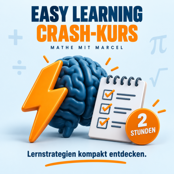 Easy-Learning-Crash-Kurs: Gehirn, Blitz und Checkliste mit dem Hinweis 2 Stunden.